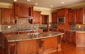 Dark Wood Cabinets